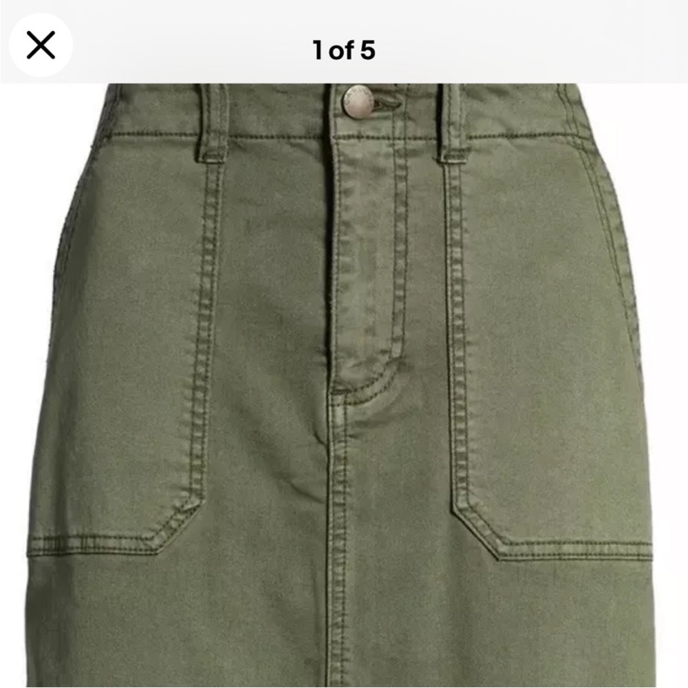 Caslon Olive Mini Skirt with Pockets